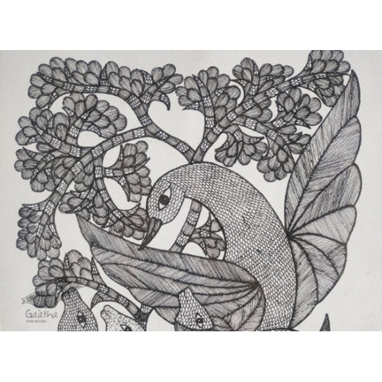 Gond art india - bird