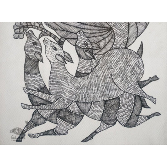 Gond art india - bird