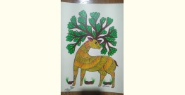 Gond Art ~ Hand Painted Gond Painting - A Deer