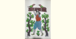 Gond Art ~ Hand Painted Gond Painting - Village Women