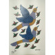 Gond Painting - indian art Flying Birds 