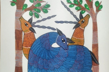 Gond Art ~ Hand Painted Gond Painting - Wall Hanging