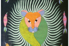 Gond Art ~ Hand Painted Gond Painting - Tiger