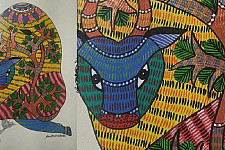 Gond Art ~ Hand Painted Gond Painting - A Bull