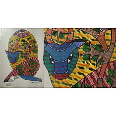 Gond Art ~ Hand Painted Gond Painting - A Bull