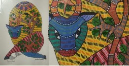 Gond Art ~ Hand Painted Gond Painting - A Bull