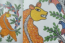 Gond Art ~ Hand Painted Gond Painting - Bear