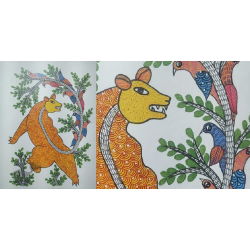 Gond Art ~ Hand Painted Gond Painting - Bear