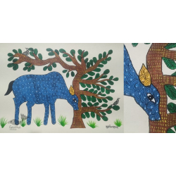 Gond Art ~ Hand Painted Gond Painting - Deer