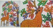 Gond Painting - indian art Deer Under The Tree