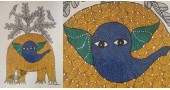 Gond Painting - indian art- Elephant & Tree