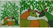 Gond Painting - indian art  two deer