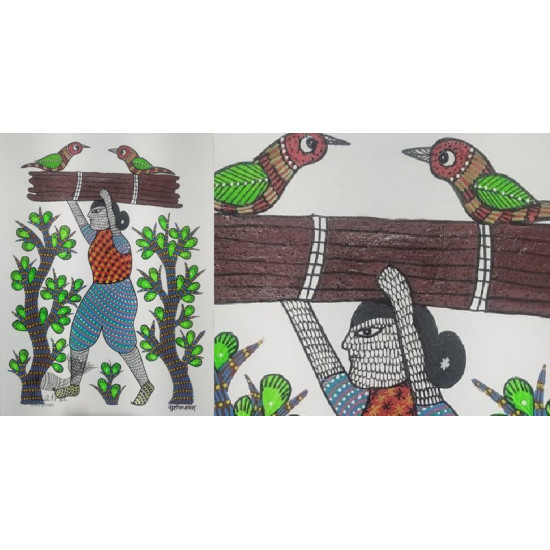 Gond Painting - indian art Village Women