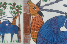 Gond Art ~ Hand Painted Gond Painting - Wall Hanging