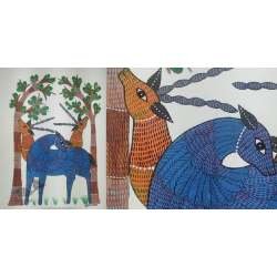 Gond Art ~ Hand Painted Gond Painting - Wall Hanging