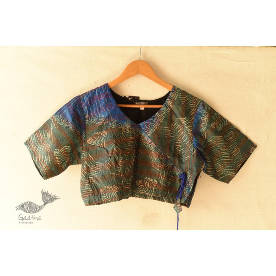 kantha silk blouse stitched