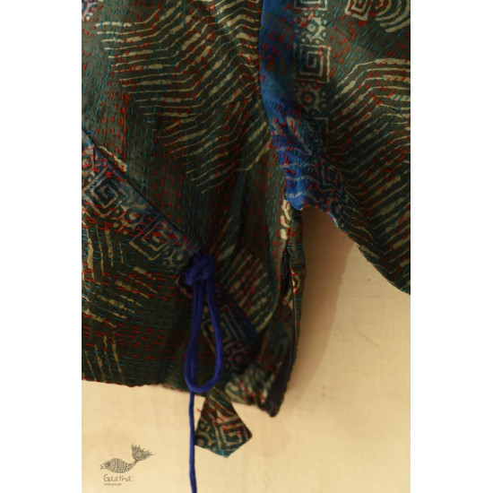 kantha silk blouse stitched