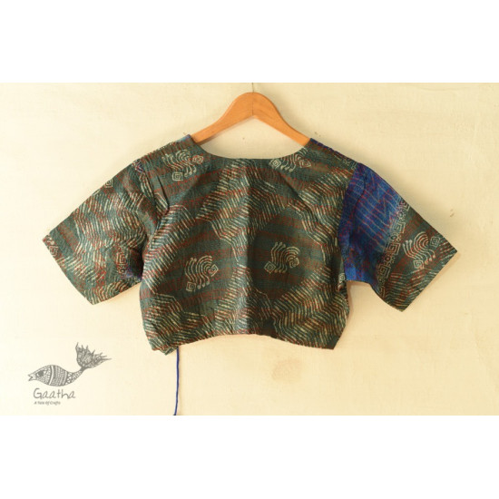 kantha silk blouse stitched