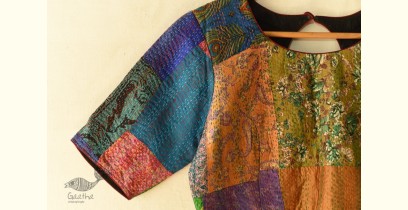 Kantha | Designer Stitched Silk Blouse