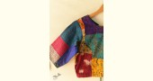kantha silk blouse With Round Neck stitched