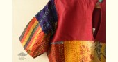 Stitched kantha Silk Cotton Blouse -  Maroon