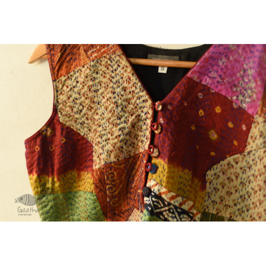 kantha silk blouse stitched