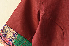 Kantha | Stitched Silk Cotton Blouse -  30
