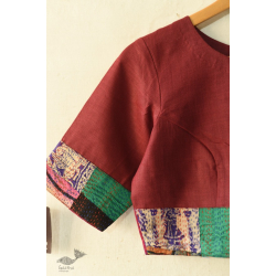 Kantha | Stitched Silk Cotton Blouse -  30