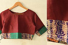 Kantha | Stitched Silk Cotton Blouse -  30