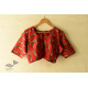 cotton red blouse stitched - Ikat