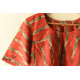 cotton red blouse stitched - Ikat