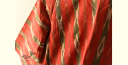 Ikat | Stitched Cotton Red Blouse