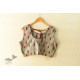 cotton blouse stitched - Grey Ikat