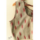 cotton blouse stitched - Grey Ikat