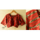 cotton red blouse stitched - Ikat