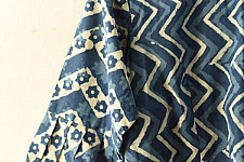 Dabu Block Printed | Stitched Cotton Blouse - Indigo