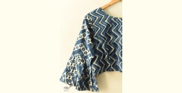 Dabu Block Printed | Stitched Cotton Blouse - Indigo