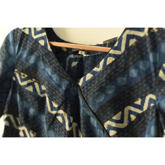 Dabu Block Printed Stitched Cotton Blouse