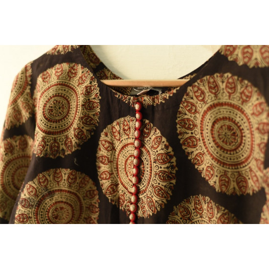 Dabu Block Printed Stitched Cotton Blouse - Block