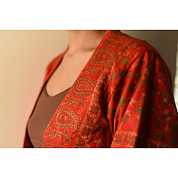 Love in Fall ~ Handloom Woolen Jamavar Crop Jacket