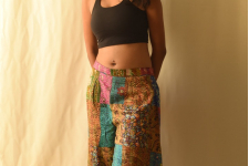 Vintage Silk Kantha Harem Pant