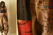Vintage Silk Kantha Boho Pant
