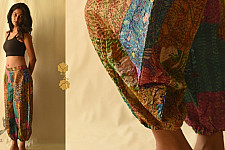 Vintage Silk Kantha Harem Pant