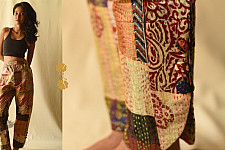 Vintage Silk Kantha Stitched Pant