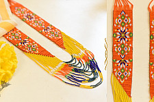 Handcrafted Jewelry - Bead Necklace in Orange Color