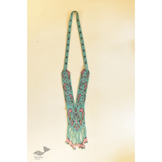 shop online Handcrafted glass bead necklace - Sky Blue