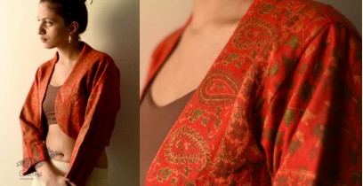 Love in Fall ~ Handloom Woolen Jamavar Crop Jacket