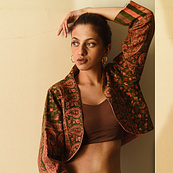 Love in Fall ~ Handwoven - Wool Crop Jacket