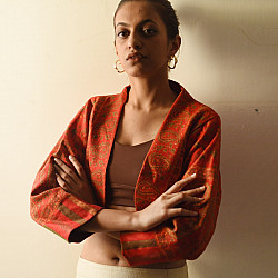 Love in Fall ~ Handloom Woolen Jamavar Crop Jacket