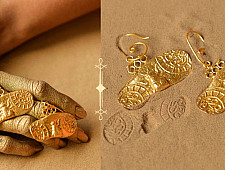 Ottone ✡ Earring ✡ Fossil Dangler - 5 ✡ 12